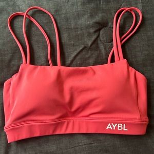 AYBL Essential Bandeau Sports Bra in Pink XS